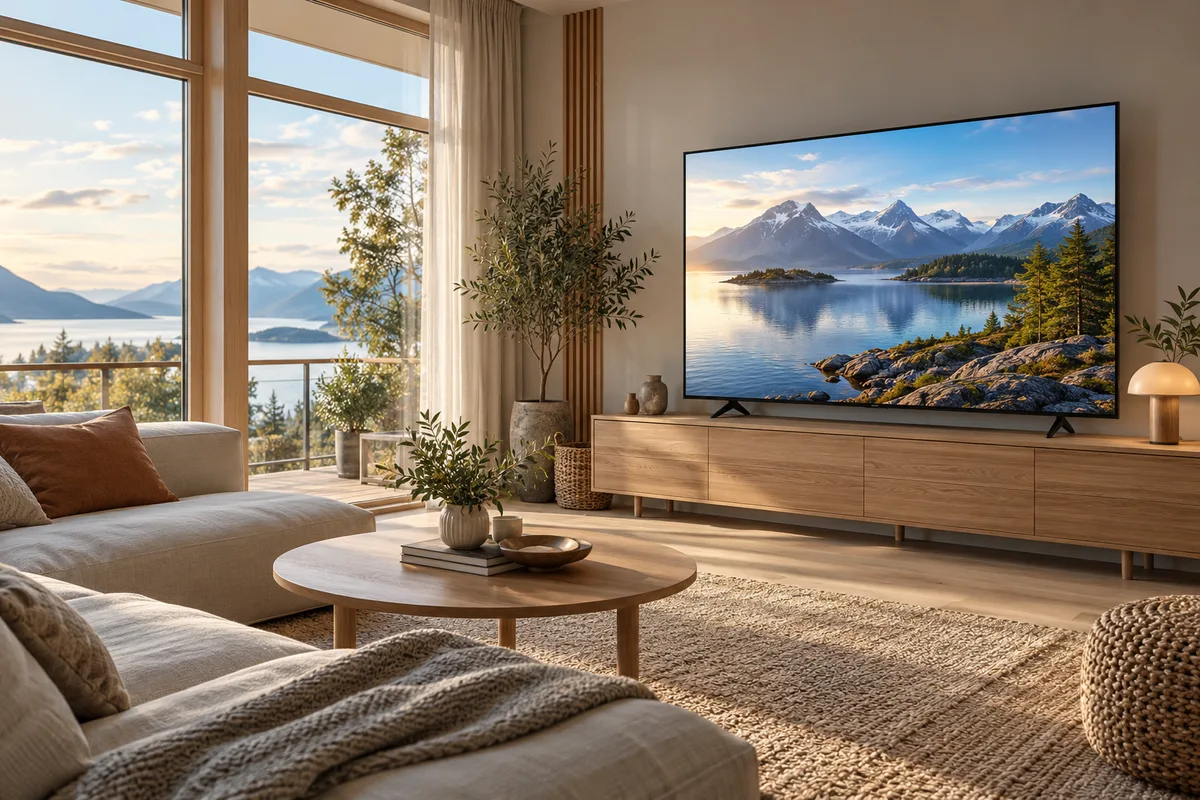 IPTV på Smart TV – illustrativ hemmiljö